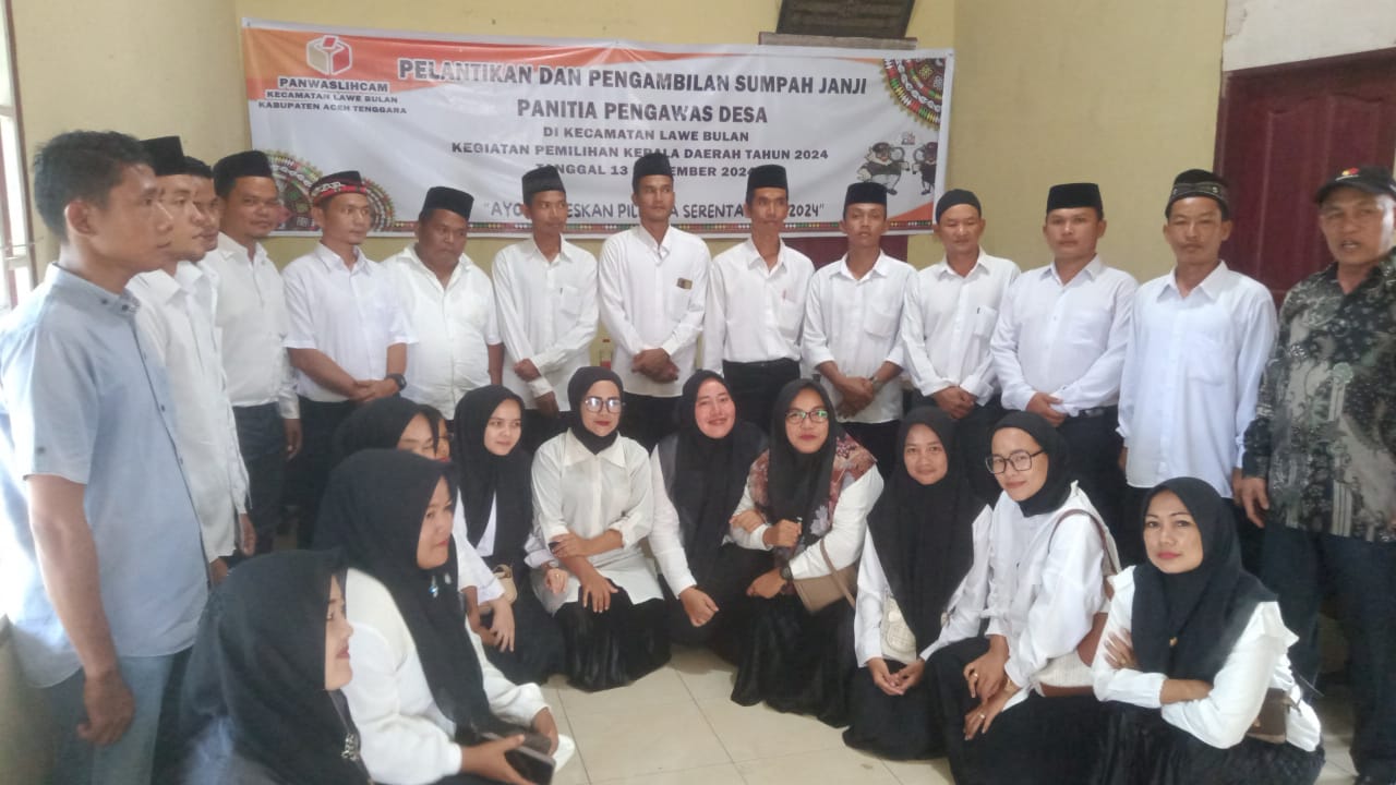 385 PPL Pilkada Tahun 2024 Se Aceh Tenggara Resmi Dilantik