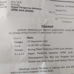 Ketua DPRK Aceh Selatan : Penyampaian visi misi dan program dari Pasangan calon Bupati dan wakil bupati Aceh Selatan Molor Karna Unsur Forkopimda Belum Hadir