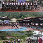 Senam Sehat dan Sepeda Santai Meriahkan Hari Lalu Lintas Bhayangkara ke-69 Polres Aceh Selatan.
