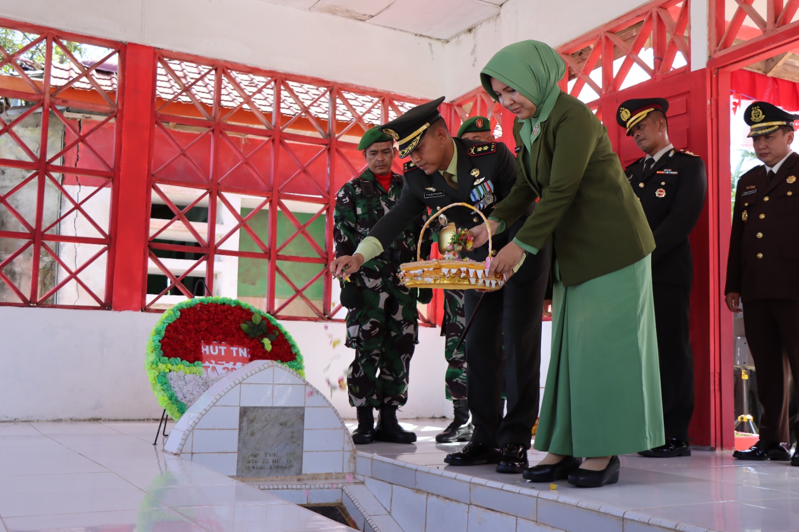 Sambut HUT ke-79 TNI, Kodim 0107 Aceh Selatan Gelar Ziarah Nasional di TMP Teuku Cut Ali