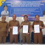 Disdukcapil dan 5 OPD Tandatangani (PKS) Pemanfaat data Kependudukan