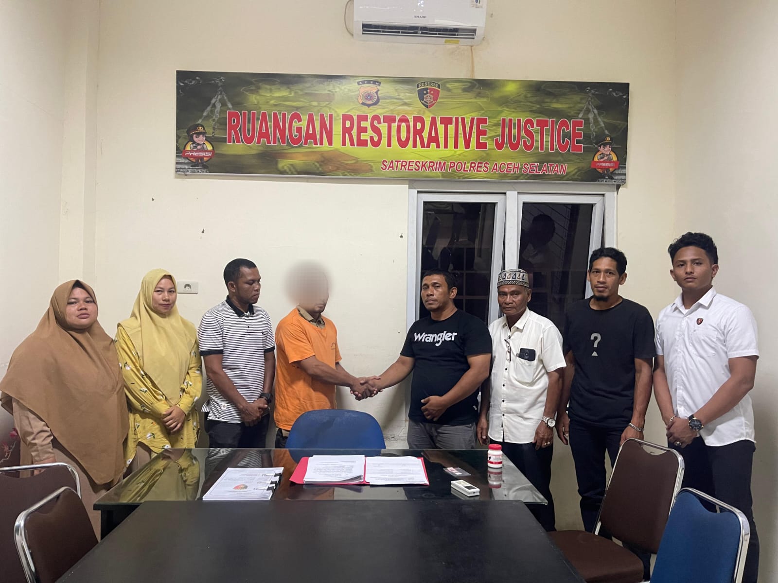 Satreskrim Polres Aceh Selatan Selesaikan Kasus Penipuan Lewat RJ.