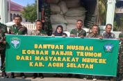 Bersama Kodim Aceh Selatan, Warga Meukek Turut Sumbangkan Bantuan bagi Korban Banjir