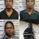 Tiga orang terduga Pelaku Pencurian Motor di Amankan Satreskrim Polres Aceh Selatan.