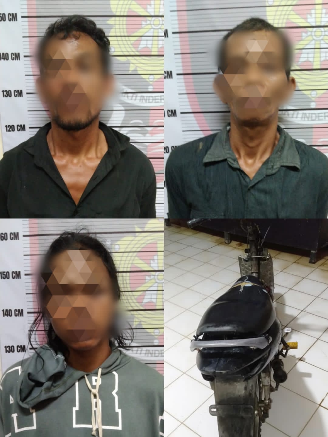 Tiga orang terduga Pelaku Pencurian Motor di Amankan Satreskrim Polres Aceh Selatan.