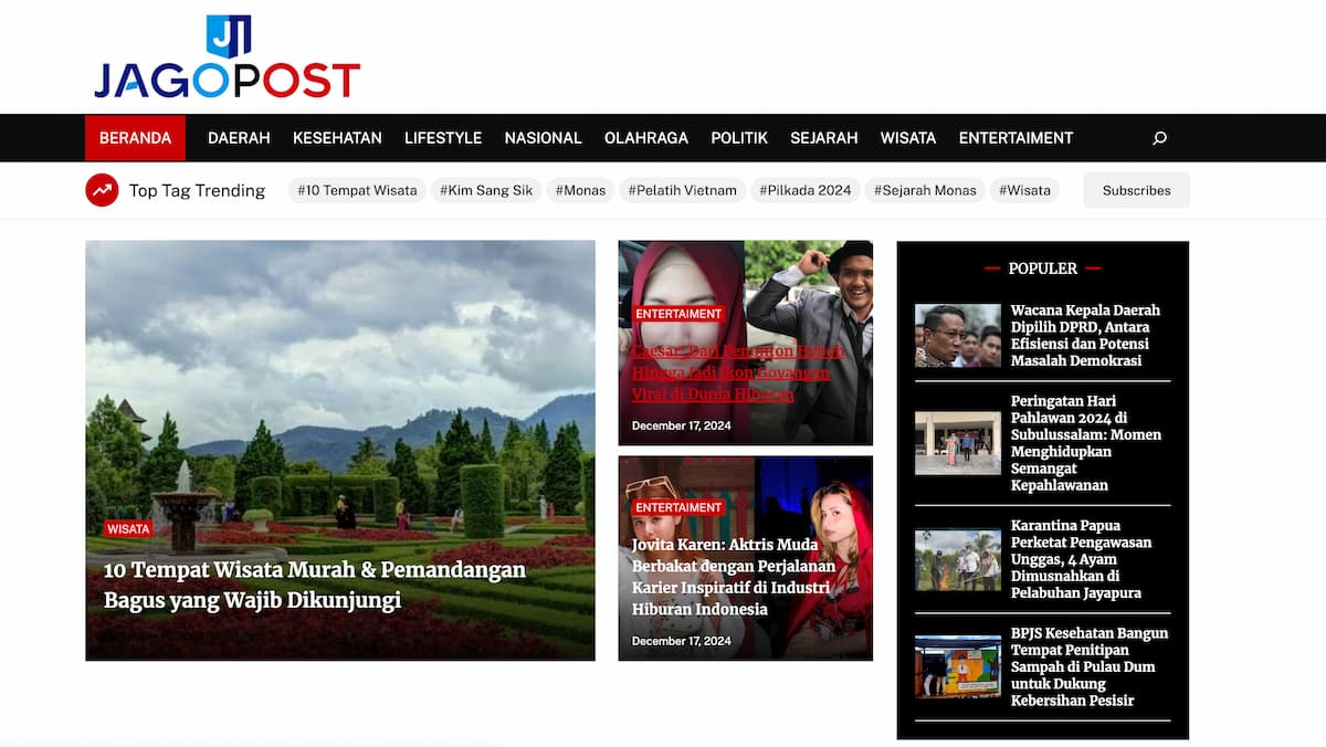 JAGOPOST: Platform Terpercaya untuk Berita Politik, Hiburan, dan Gaya Hidup Tanpa Hoaks
