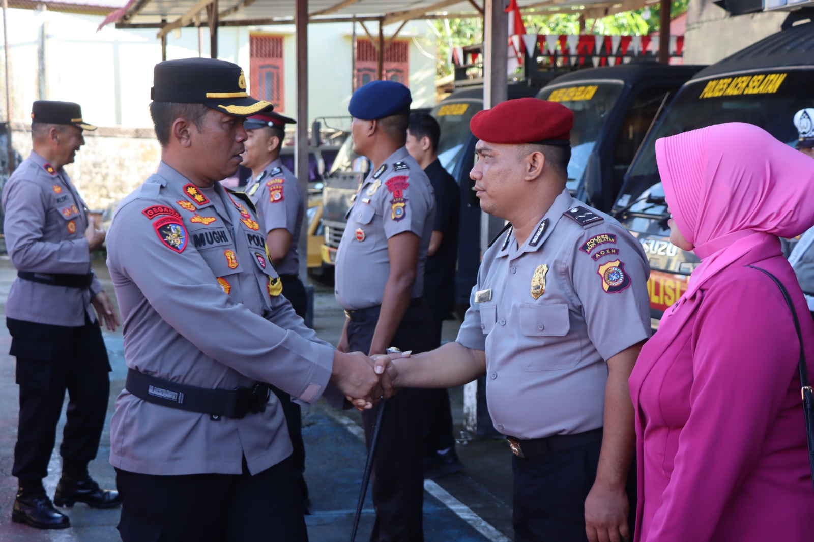Sebanyak 35 Personil Polres Aceh Selatan Mendapatkan Kenaikan Pangkat