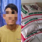 Sat Reskrim Polres Aceh Selatan Amankan Pria Pembawa Kabur  Beras di Labuhan Haji