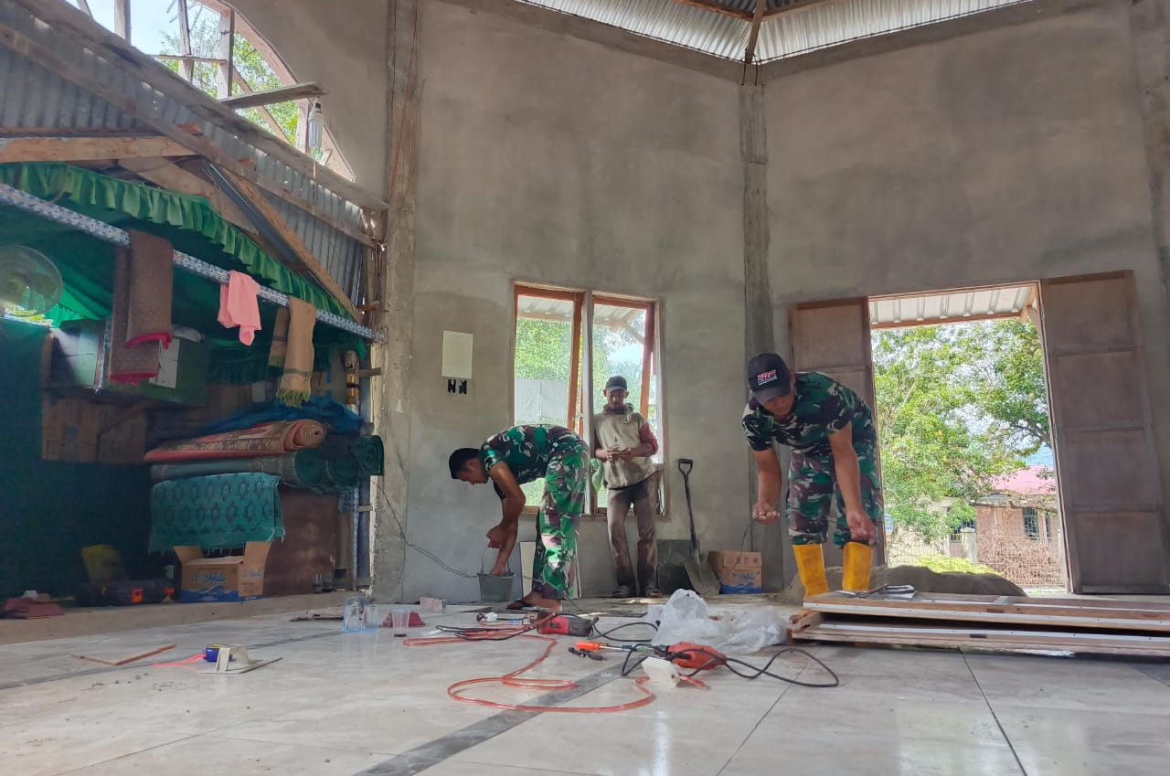 Pangdam Iskandar Muda Salurkan Bantuan Untuk Fasilitas Ibadah di Desa Ujung Padang Kecamatan Pasi Raja Aceh Selatan