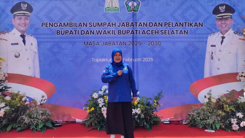 Ketua Ikatan Wartawan Online (IWO) Aceh Selatan Hartini Ucapkan Selamat Bertugas kepada Bupati dan Wakil Bupati Terpilih H. Mirwan MS, SE.,S.Sos – H. Baital Mukadis,SE