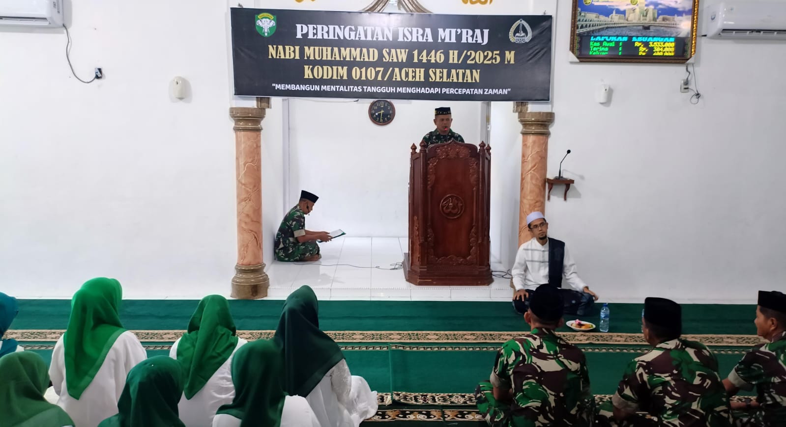 Kodim 0107/Aceh Selatan Gelar Peringatan Isra Mi’raj Nabi Muhammad SAW 1446 H / Tahun 2025
