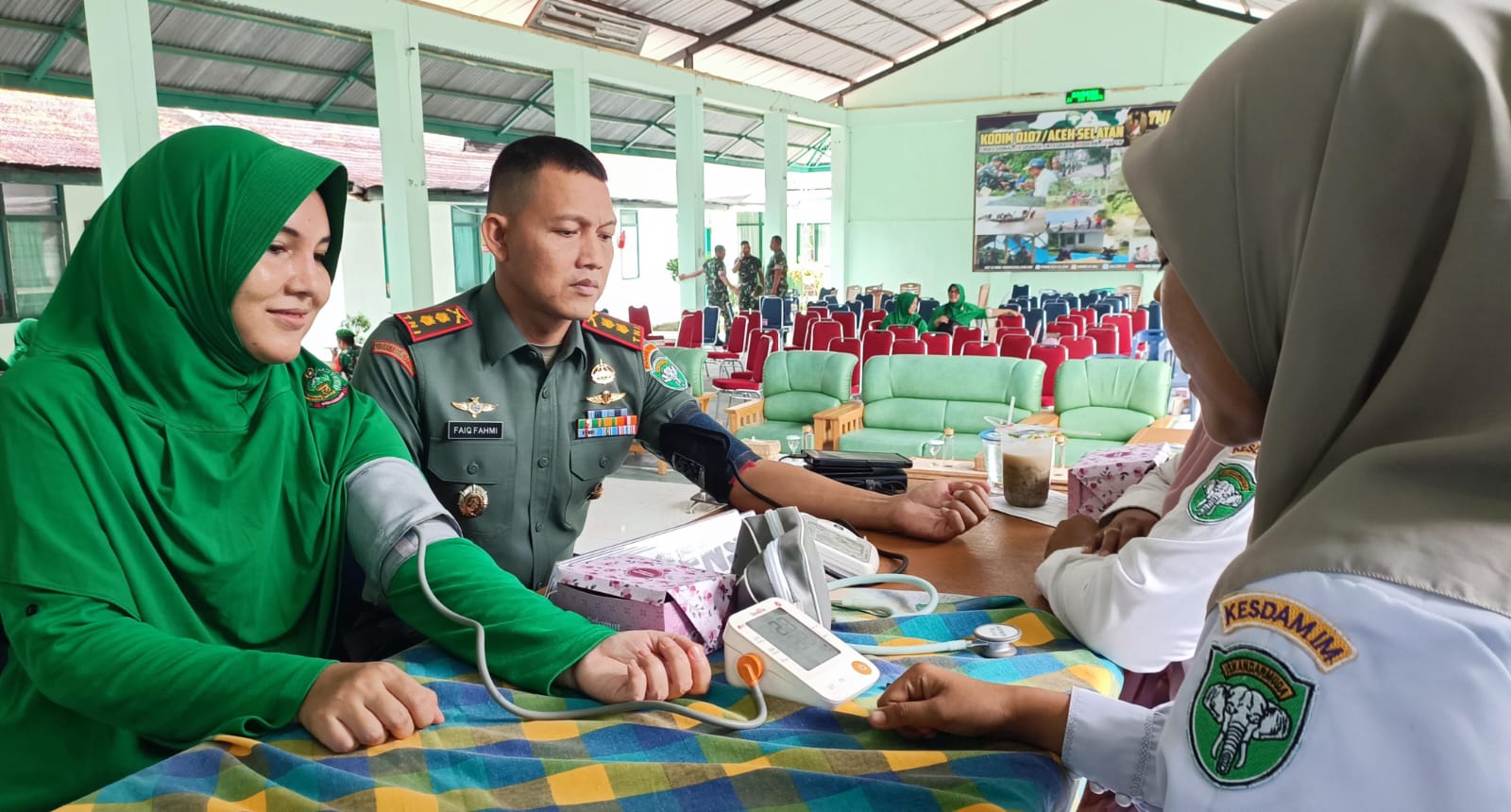 Kodim 0107/Aceh Selatan Gelar Donor Darah Dalam Rangka Menyambut HUT Persit Kartika Chandra Kirana ke-79