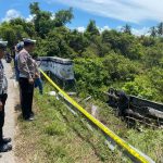 Satlantas Polres Aceh Selatan Tangani Laka Lantas tunggal di Bakongan
