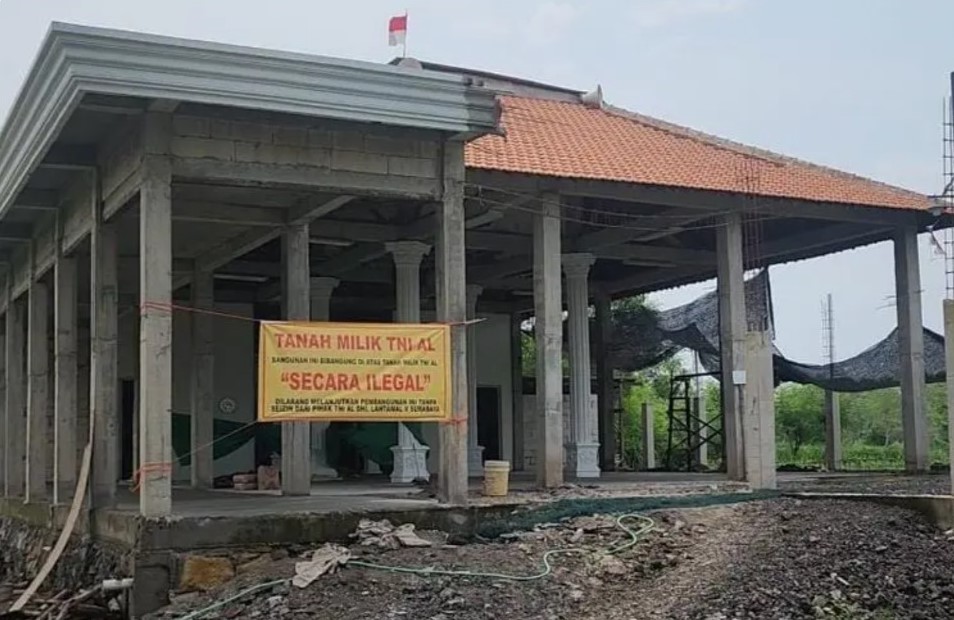 Belum Mengantongi Izin, Pembangunan Masjid Warga di Pasuruan Dihentikan TNI AL