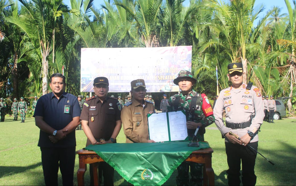 Wakil Bupati Aceh Selatan Resmi Membuka TMMD ke 124 Tahun 2025 di Wilayah Kodim 0107/Asel