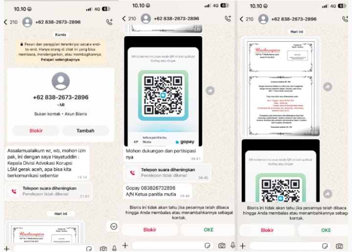 Waspada Modus Baru Penipuan Online QR, Sejumlah Pejabat Aceh Di Sasar