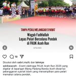 Event FKIJK Aceh Run 2025 di Blang Padang Tuai Kontroversi, Panitia Minta Media Bersikap Berimbang
