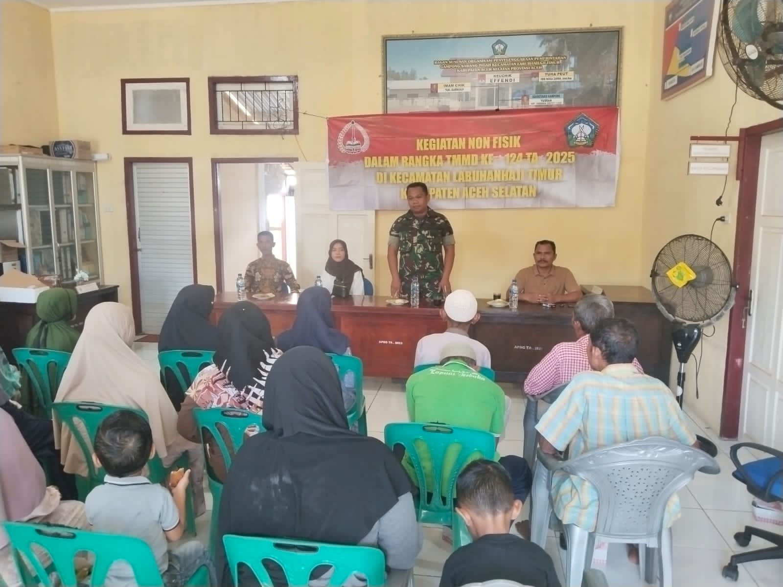 ‎Satgas TMMD ke-124 Kodim 0107/Aceh Selatan Gelar Penyuluhan Kesehatan Lewat Posbindu PTM