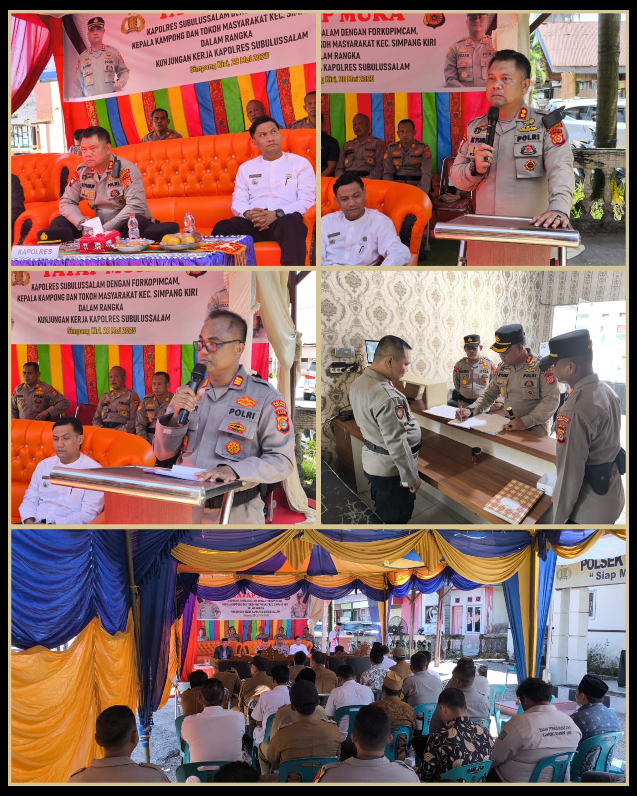 Kapolres Subulussalam Berserta Pejabat Utama Polres Kunjungi Polsek Simpang Kiri