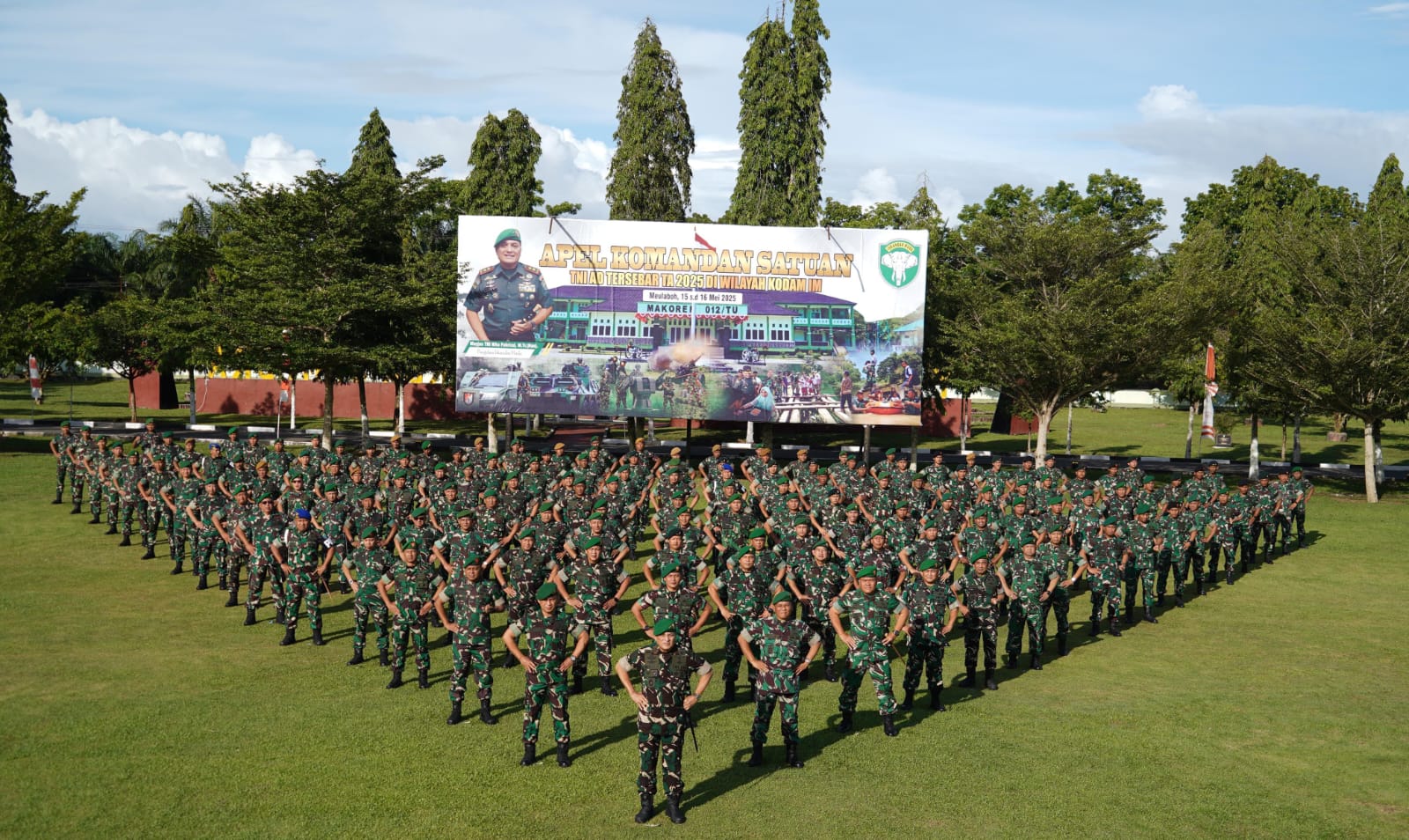 Korem 012/TU Jadi Tuan Rumah Apel Dansat Jajaran Kodam Iskandar Muda