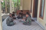 Warga Paya Peulumat Jamu Makan Anggota Satgas TMMD 124 Kodim 0107/Aceh Selatan