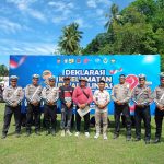 Di Sela Jalan Santai, Sat Lantas Polres Aceh Selatan Gelar Deklarasi Keselamatan Berlalu Lintas