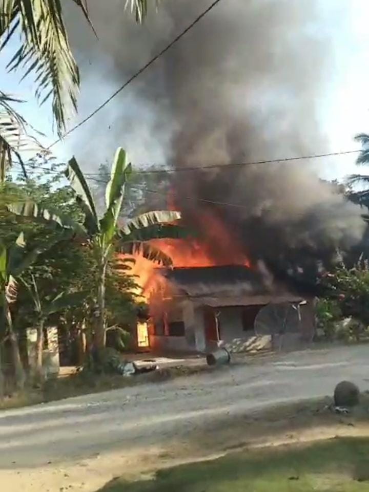 Sijago Merah Lalap Dua Rumah Di Dano Tras, Masyarakat Kehilangan Tempat Tinggal