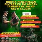 Segera Daftar! Pendaftaran Bintara dan Tamtama Prajurit Karier TNI AD Masih Dibuka Hingga 13 Juni 2025