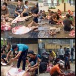 Masyarakat Dusun Indah Subulussalam Utara Bergotong Royong Menyelesaikan Pelaksanaan Hewan Qurban