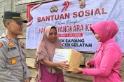 Peduli dan Berbagi, Polsek Sawang Salurkan Bansos Kepada Masyarakat Sambut HUT Bhayangkara ke-79