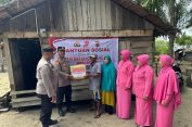 Kepedulian Polri, Polsek Bakongan Timur Beri Bantuan ke Warga Kurang Mampu