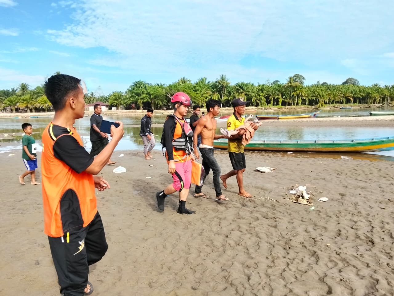 Setelah 16 Jam Dinyatakan Hilang, Seorang Bocah Warga Desa Suka Maju Kecamatan Sultan Daulat Ditemukan Meninggal Dunia