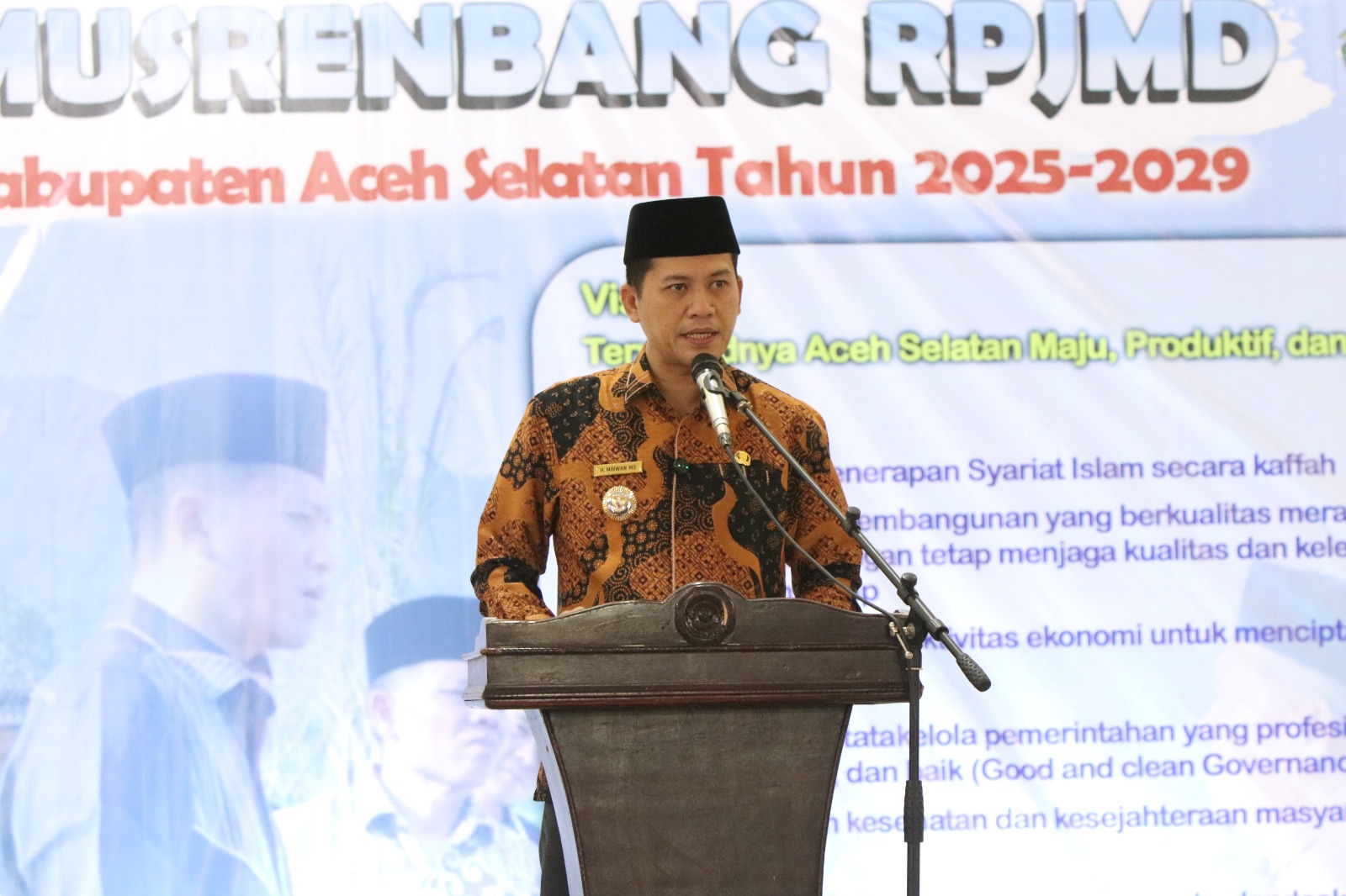 MUSRENBANG Penyusunan RPJMD Tahun 2025 di Buka Oleh Bupati Aceh Selatan H. Mirwan MS. SE,. M.Si