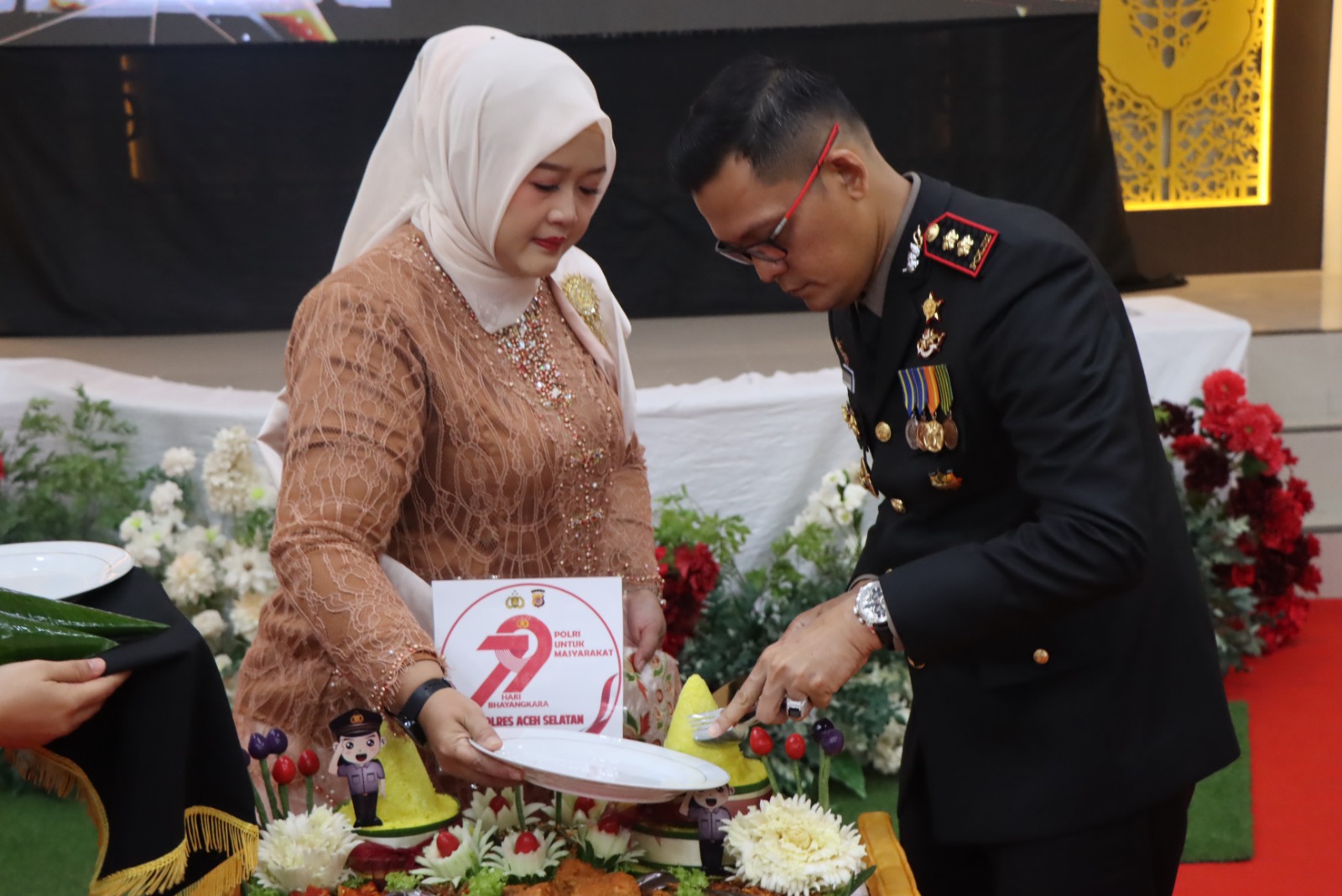 Syukuran HUT Bhayangkara ke-79, Polres Aceh Selatan Peringati dengan Penuh Kekeluargaan dan Kebersamaan