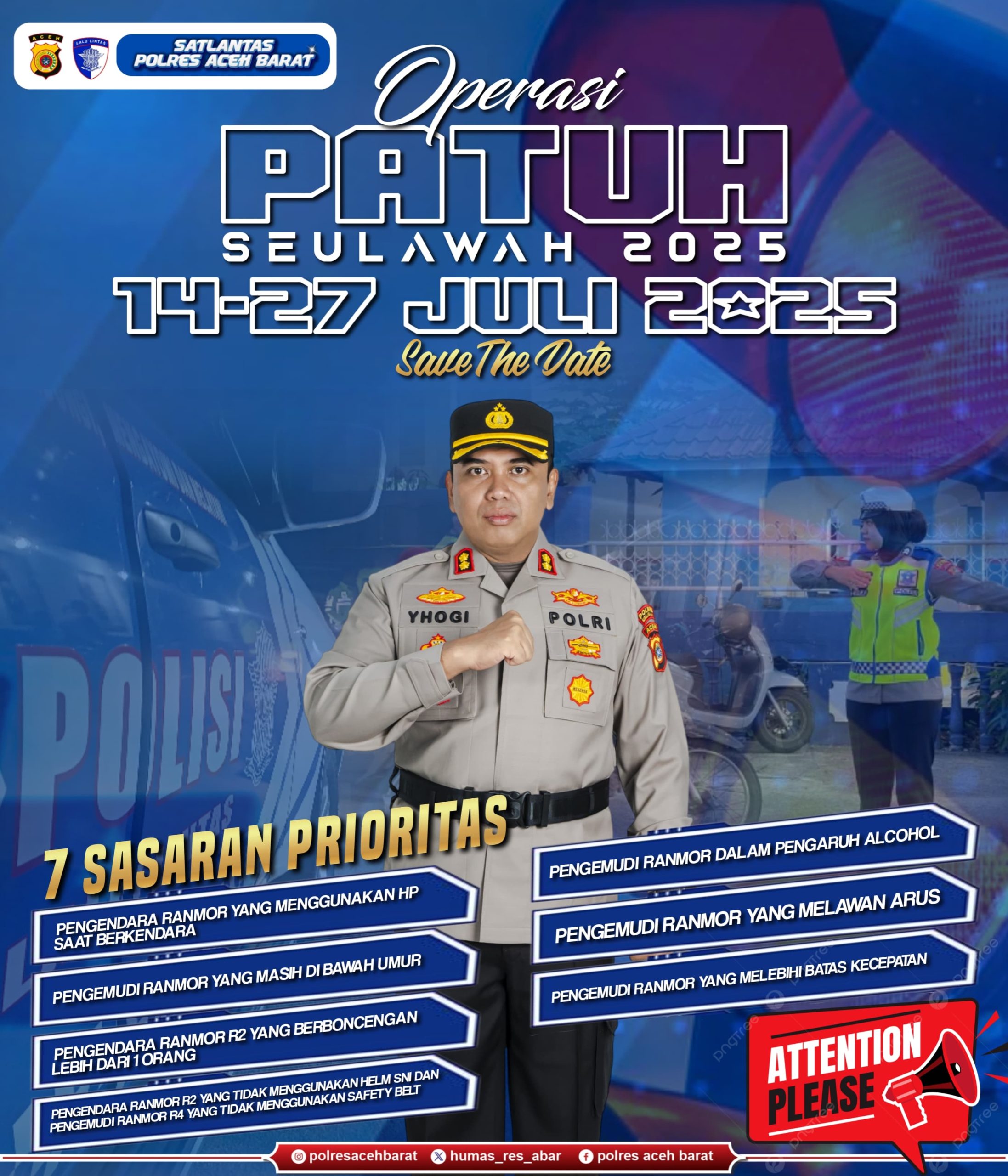 Operasi Patuh Seulawah 2025 Siap Digelar, Ini Prioritas Utama Polres Aceh Barat