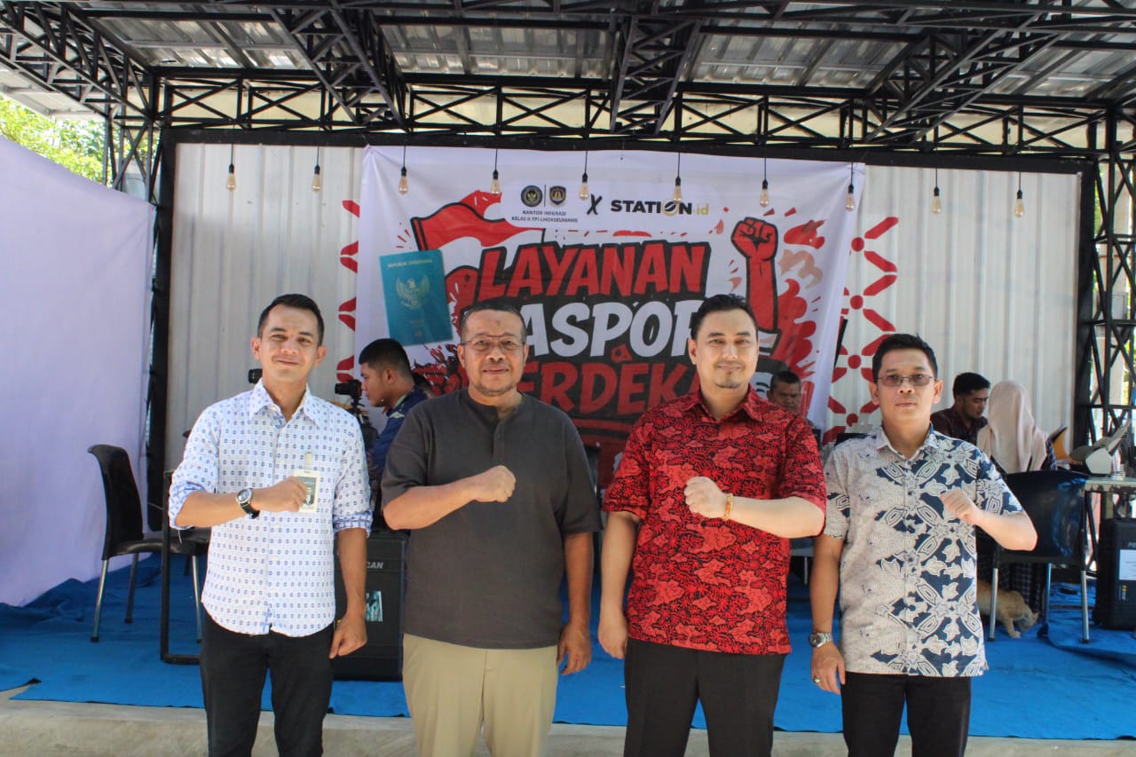 Semarak HUT RI ke-80, Imigrasi Lhokseumawe Hadirkan Layanan Paspor Merdeka di Station Coffee Id Kota Lhokseumawe