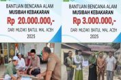 Baitul Mal Aceh Serahkan Bantuan Musibah Kebakaran Dayah Darul Amilin dan Rumah Warga di Aceh Selatan
