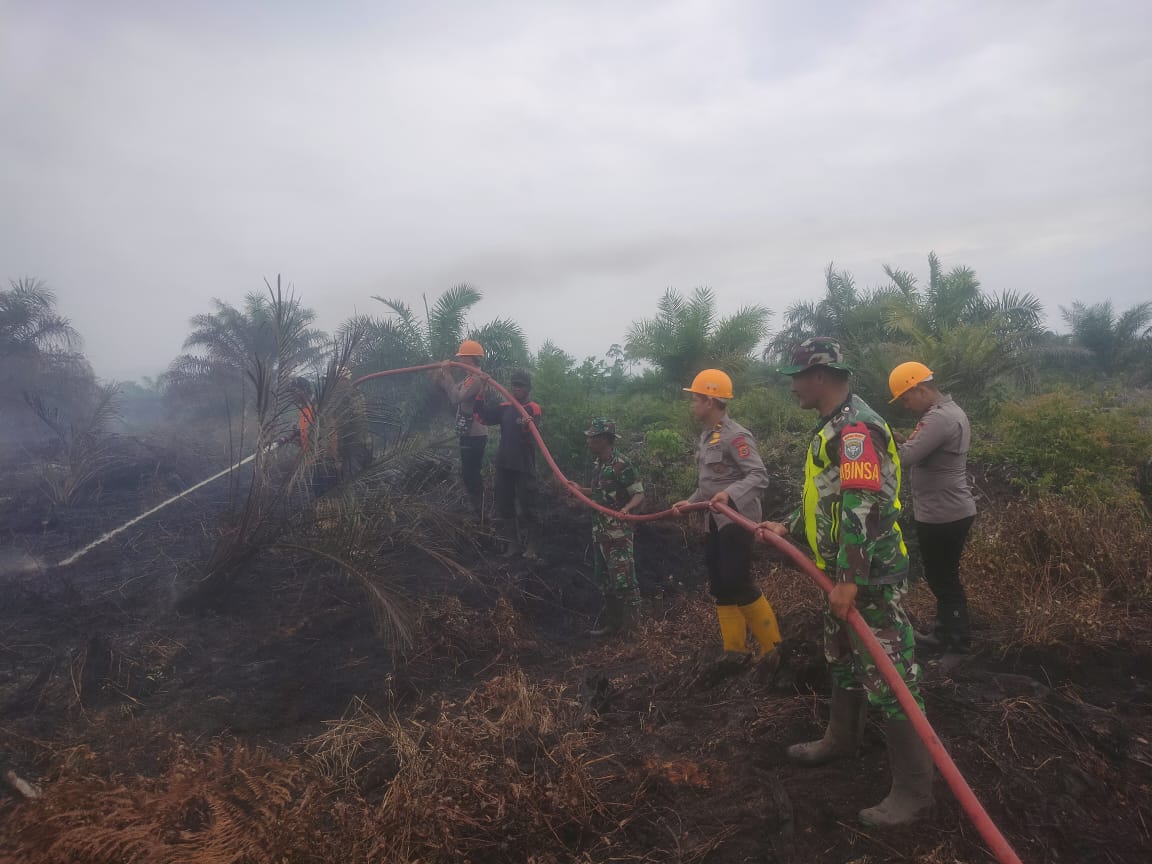‎Karhutla di Bakongan, TNI-Polri-BPBD Berjibaku Lakukan Pemadaman