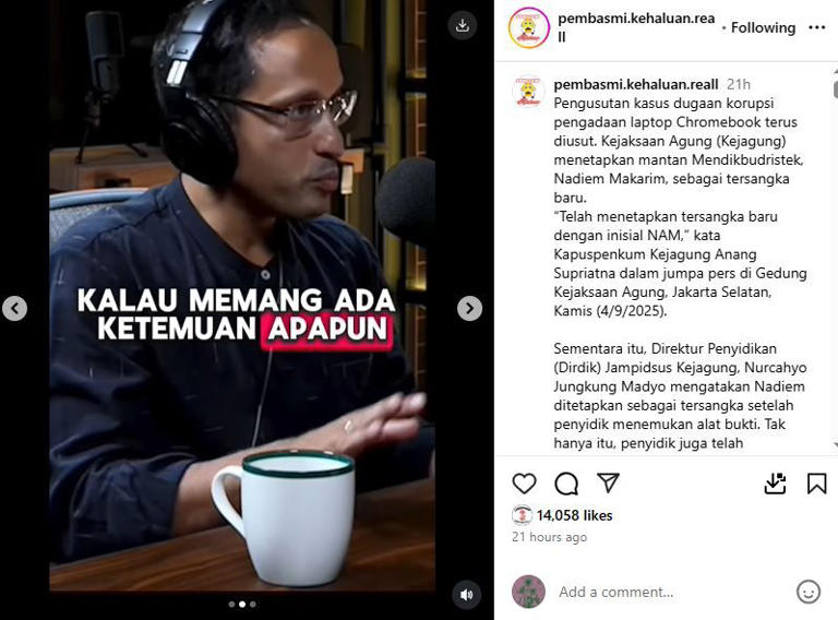 Jejak Digital Nadiem Makarim Sebelum jadi Tersangka Korupsi, Pernah Janji Tak Bakal Tilep Duit Negara Saat Jadi Menteri