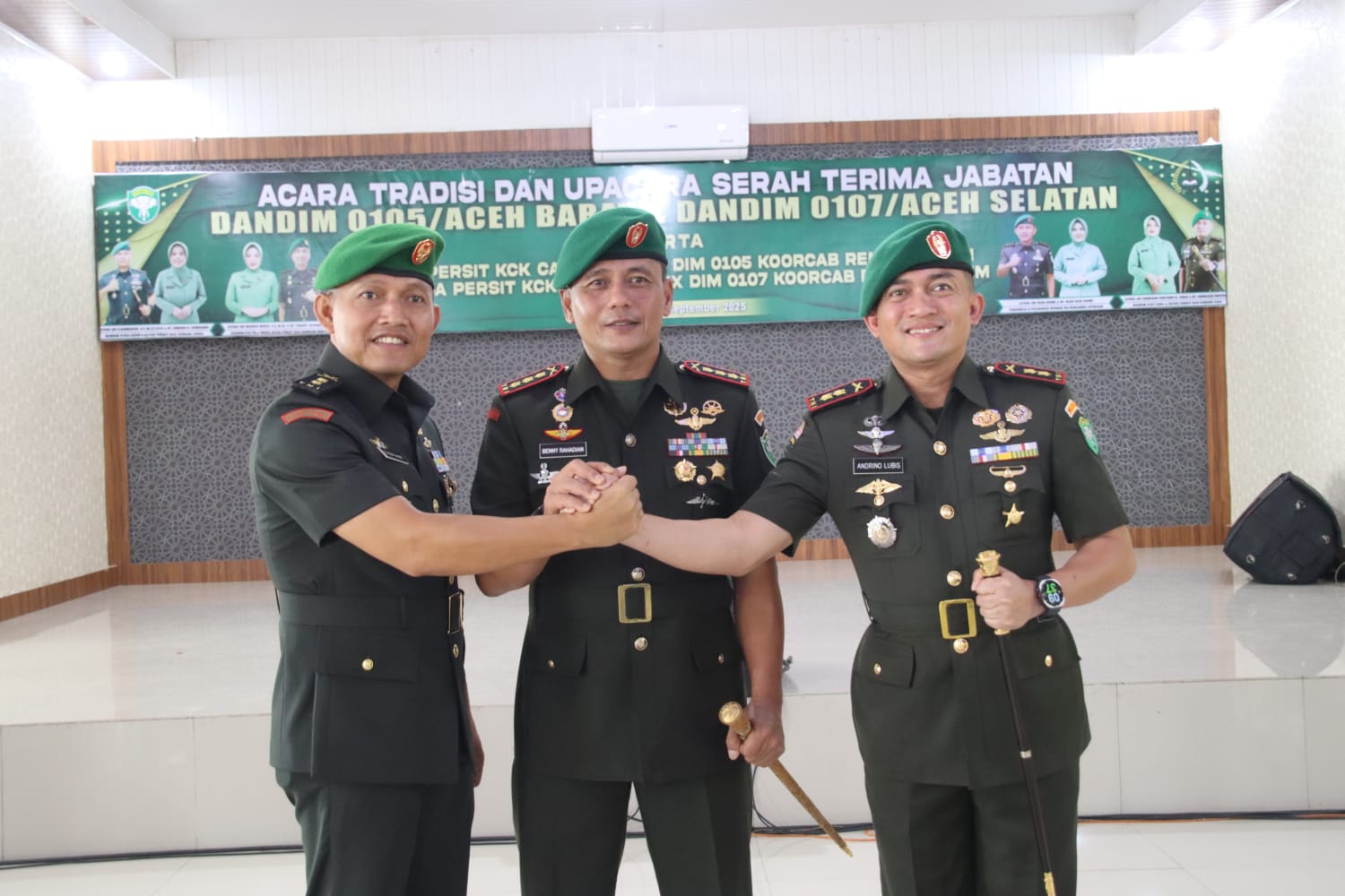 ‎Danrem 012/Teuku Umar Pimpin Sertijab Dandim 0107/Aceh Selatan