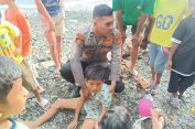 Personel Sat Samapta Polres Aceh Selatan Selamatkan Anak Tenggelam di Laut Tapaktuan
