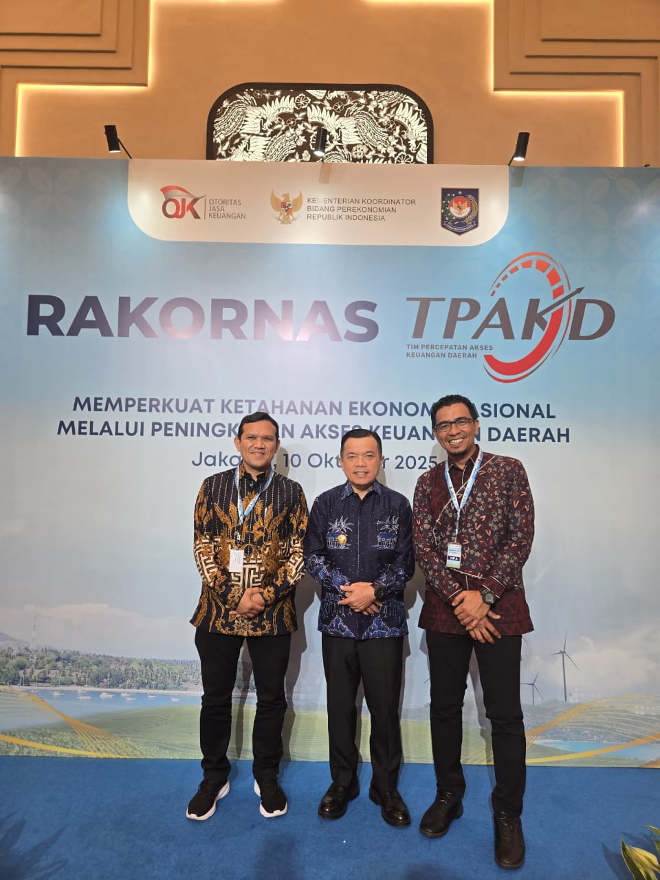 Wagub Aceh Hadiri Rakornas TPAKD 2025, Dorong Penguatan Akses Keuangan Daerah