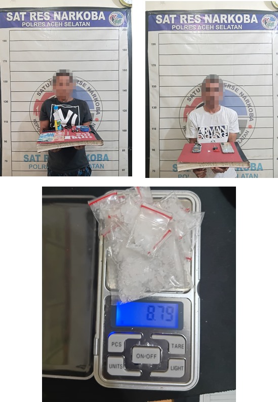 Jaringan Sabu Lintas Kabupaten Berhasil Di Bekuk Sat Resnarkoba Polres Aceh Selatan 8,9 gram Sabu Berhasil di Sita