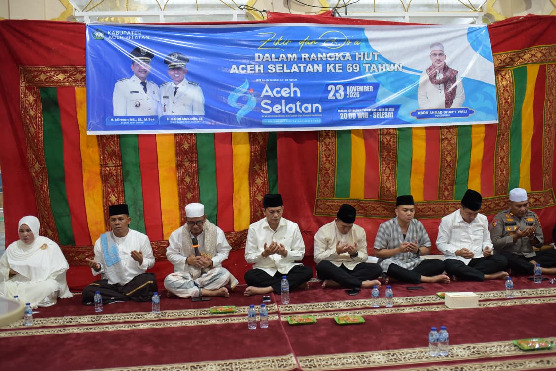 Zikir dan Doa Bersama Awali Kegiatan HUT Aceh Selatan Ke 69 Tahun
