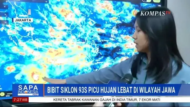 Bibit siklon 93S berkembang jadi siklon tropis Grant, ini dampaknya