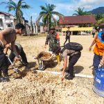 ‎TNI, Polri, dan BPBD Laksanakan Pembersihan Pasca Banjir di Desa Ladang Rimba
