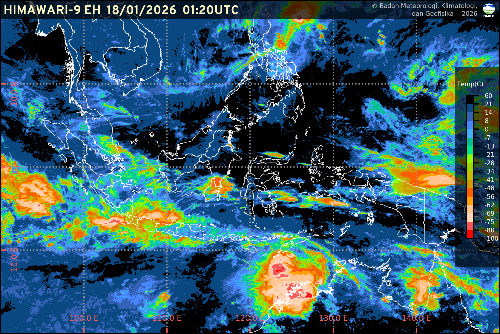 Siklon tropis Nokaen dan dua bibit mengapit RI, waspada hujan lebat Minggu 18 Januari 2026!