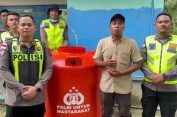 Satlantas Polres Aceh Selatan Bangun Sumur Bor untuk Warga Trumon Tengah Pasca banjir