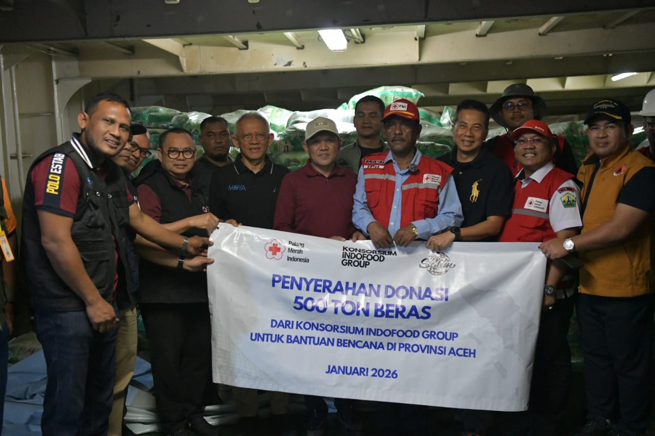 500 Ton Beras PMI Masuk Aceh, Wagub Pastikan Segera Disalurkan