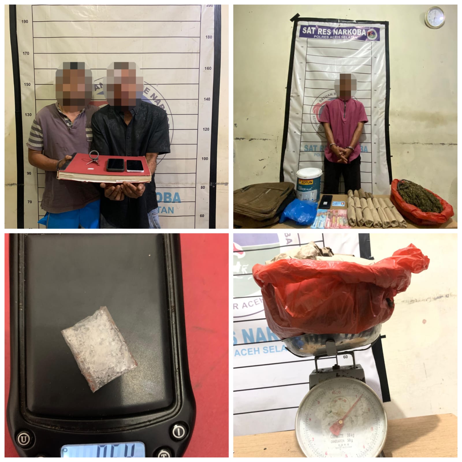 Satresnarkoba Polres Aceh Selatan Ungkap Dua Kasus Narkotika, Sabu dan Ganja Berhasil Diamankan